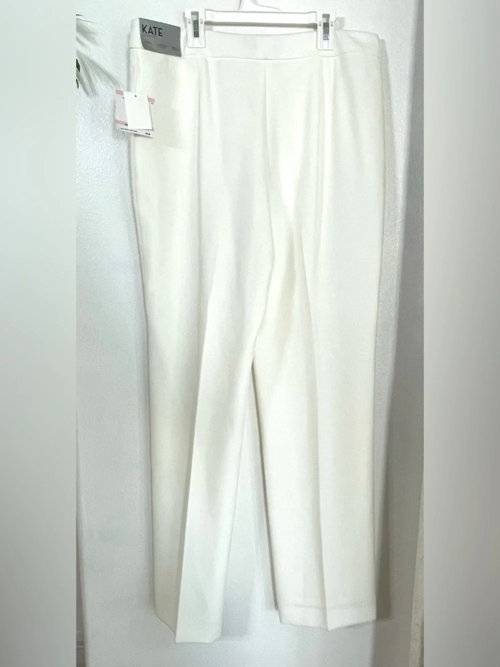 NWT Kasper Kate Classic Fit White Dress Pants Women’s Size 12 - Picture 3 of 6